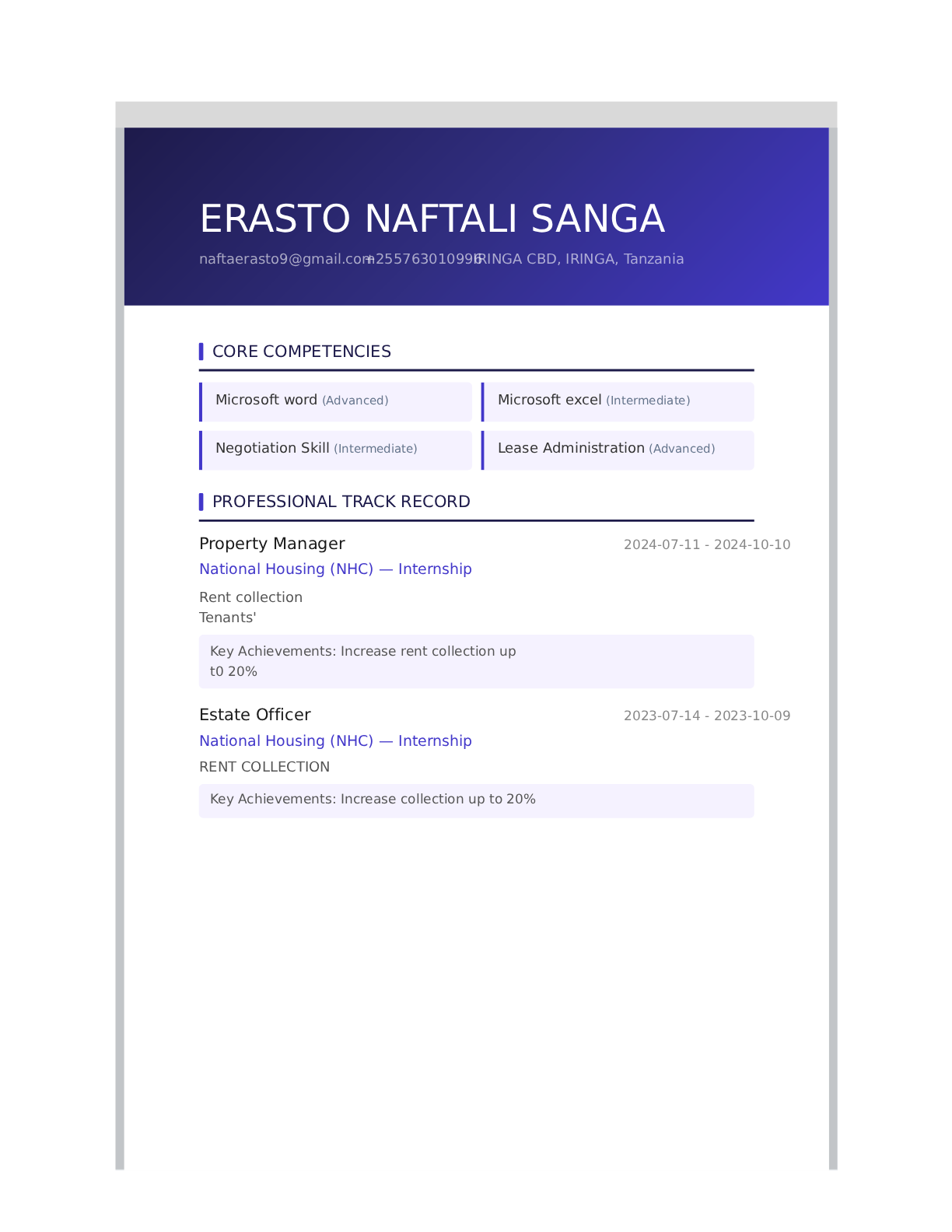 Executive CV